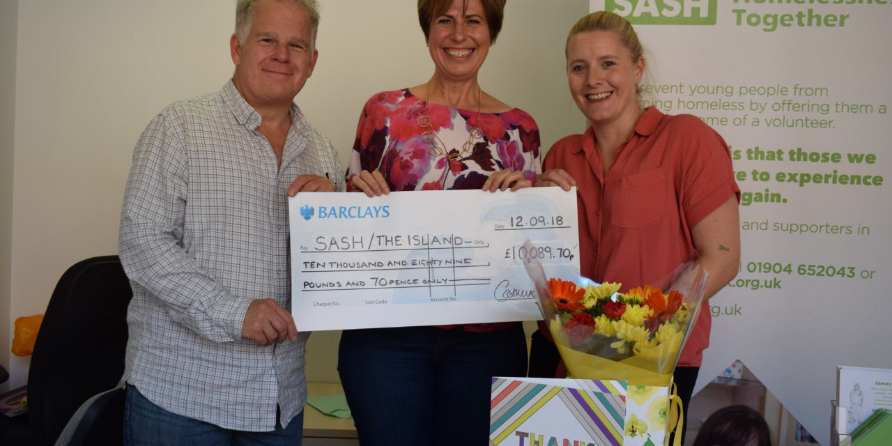 Local businesswoman raises £5000 for SASH!