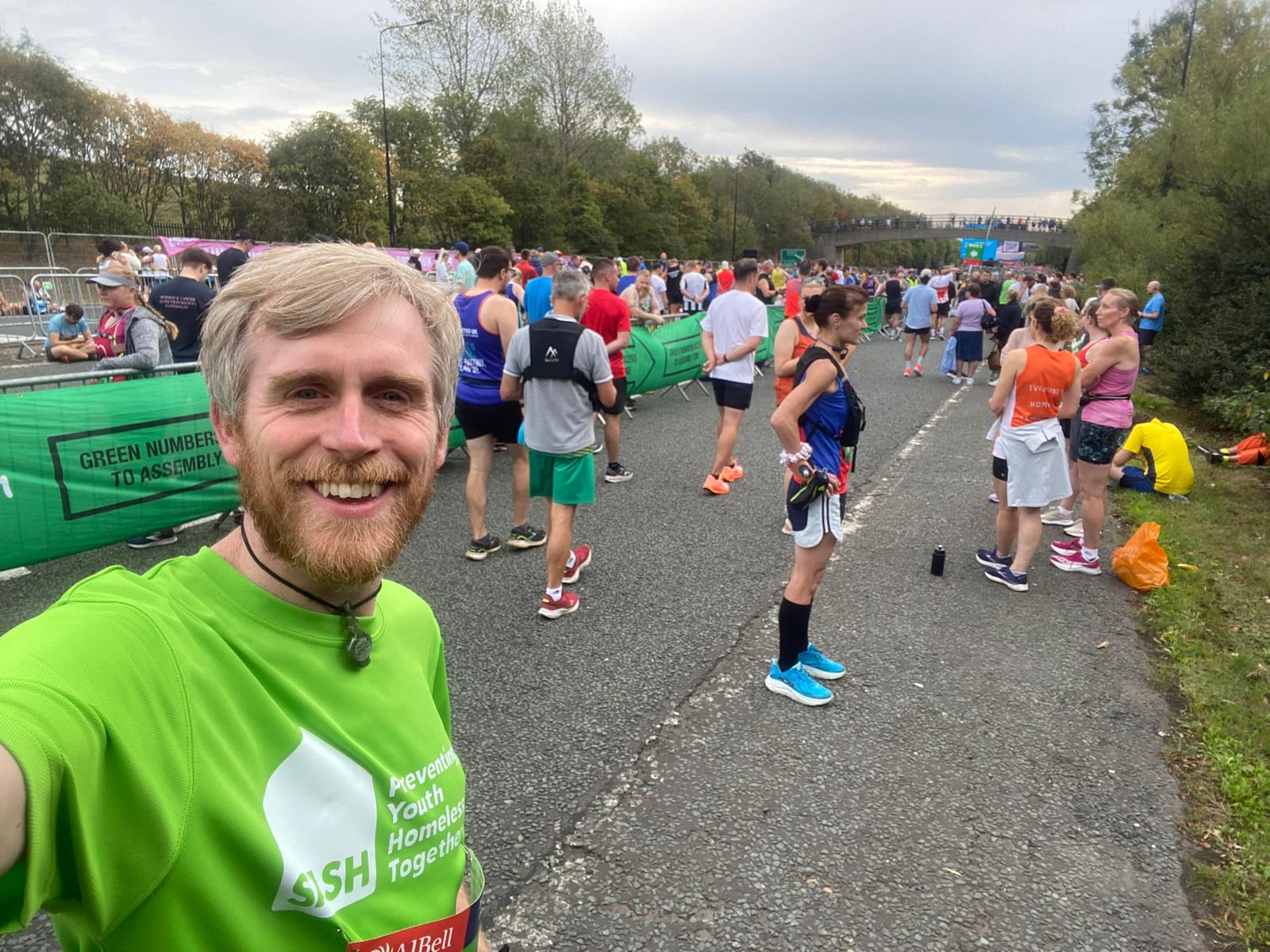 2025 Great North Run runner waiting to start
