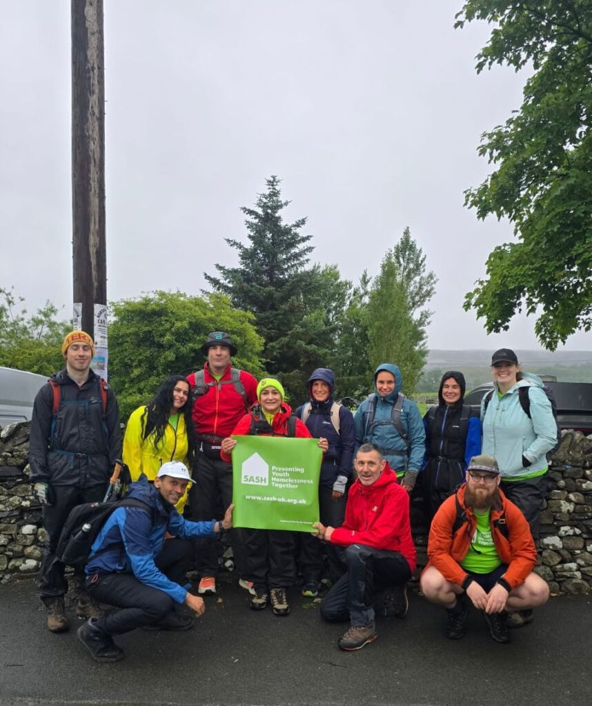 SASH hikers at the end of the Yorkshire Three Peaks Challenge 2025